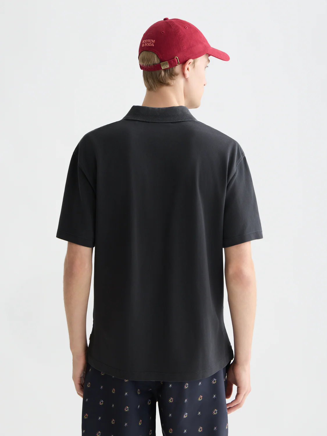 3 crosses pique relaxed garment-dyed polo - Image 11