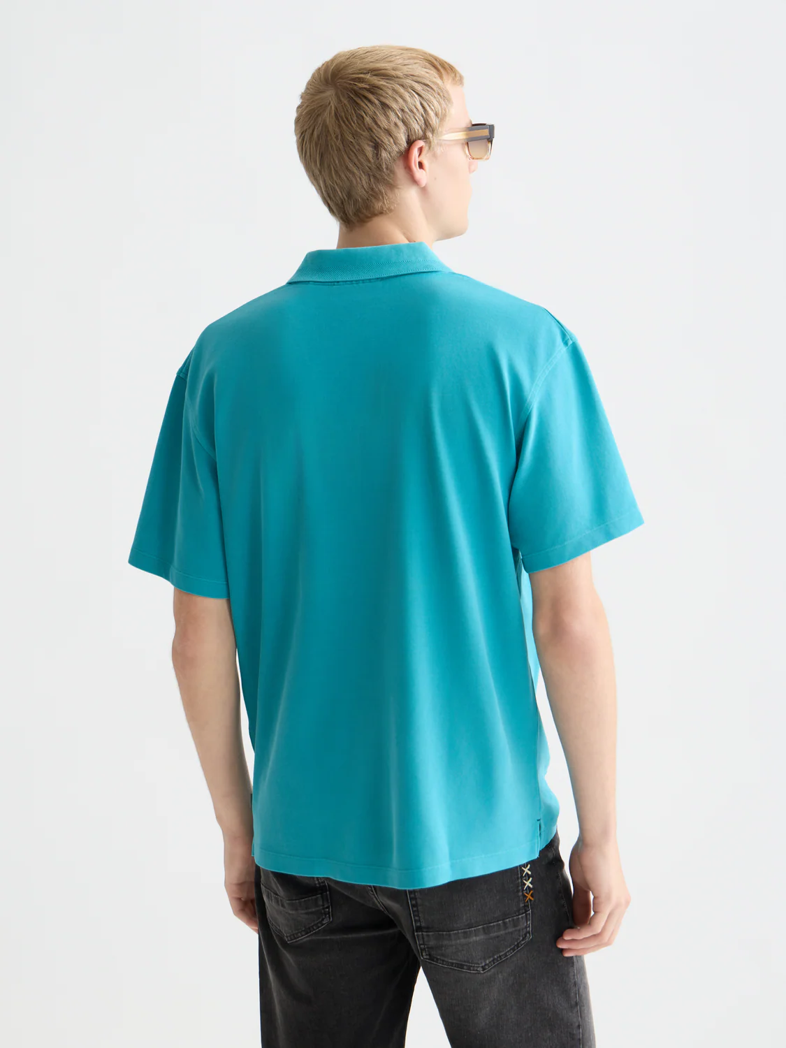 3 crosses pique relaxed garment-dyed polo - Image 18
