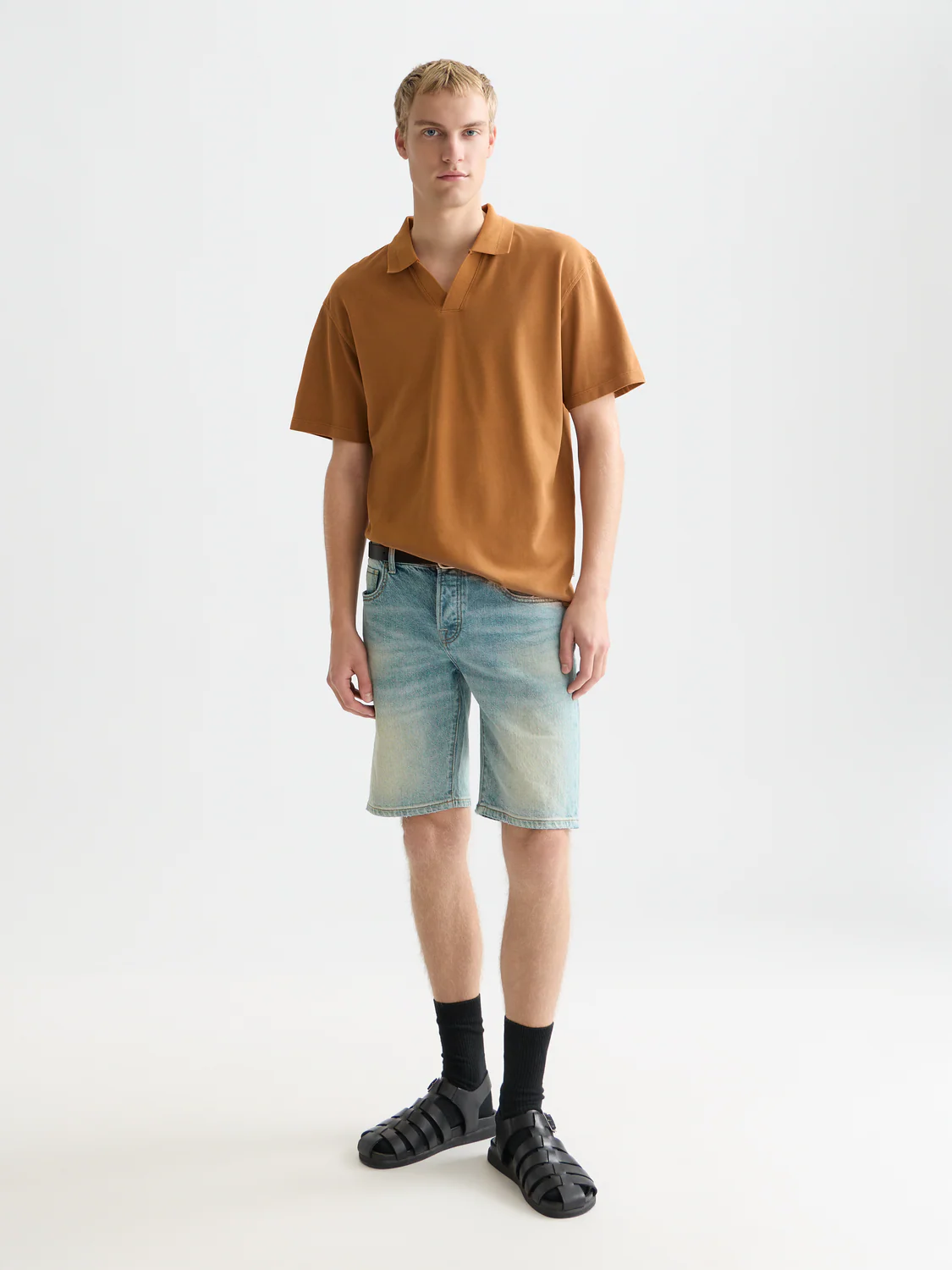 3 crosses pique relaxed garment-dyed polo - Image 2