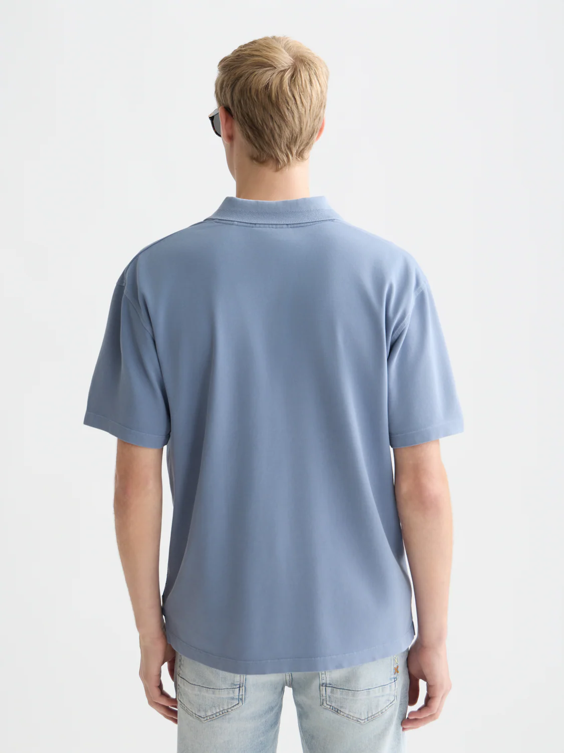 3 crosses pique relaxed garment-dyed polo - Image 25
