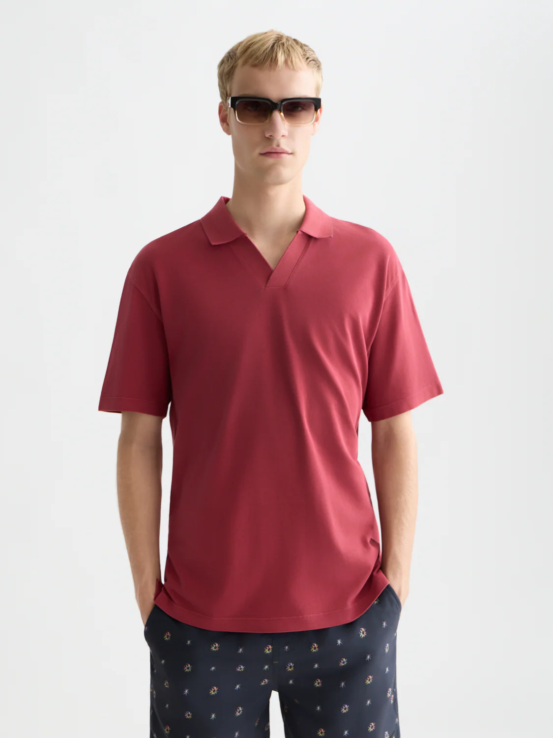 3 crosses pique relaxed garment-dyed polo - Image 29