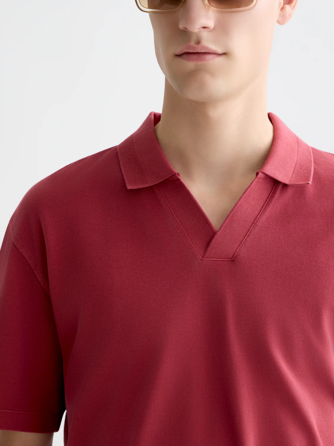 3 crosses pique relaxed garment-dyed polo - Image 31