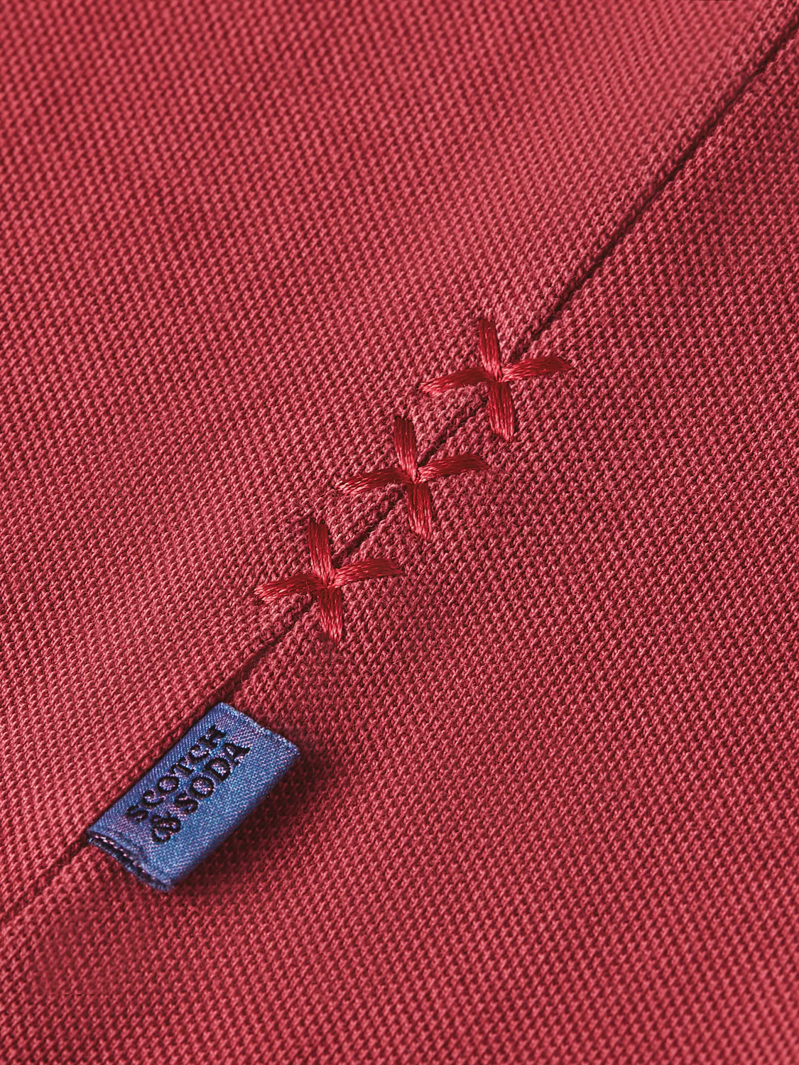 3 crosses pique relaxed garment-dyed polo - Image 35