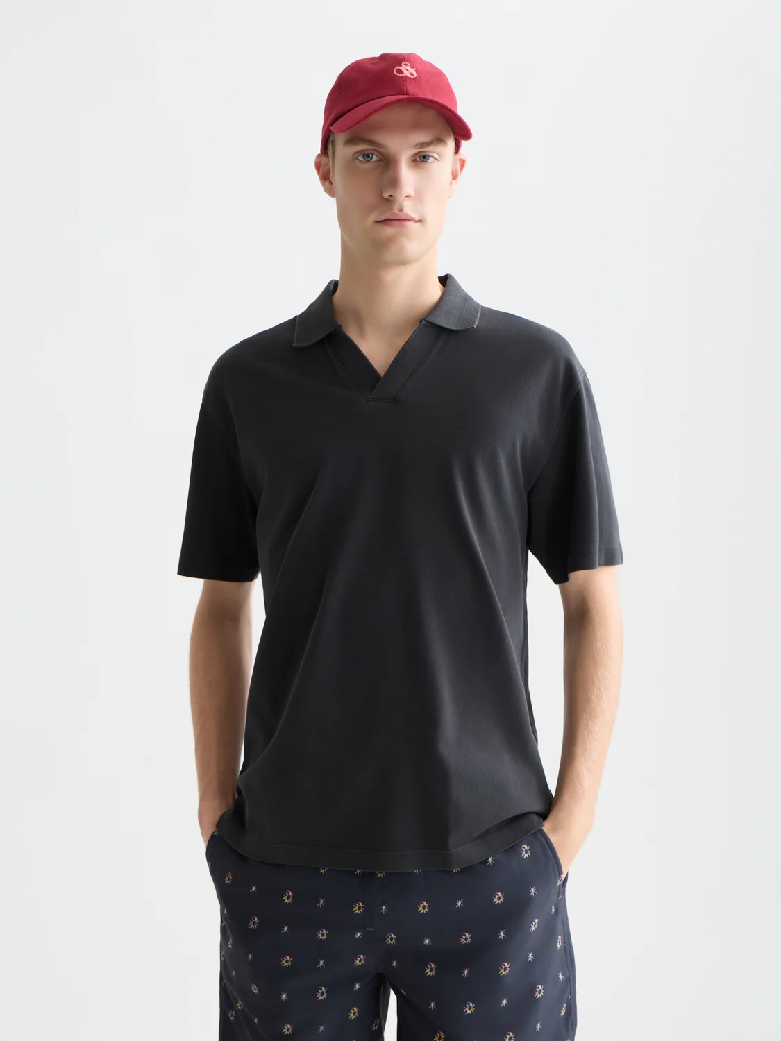 3 crosses pique relaxed garment-dyed polo - Image 8
