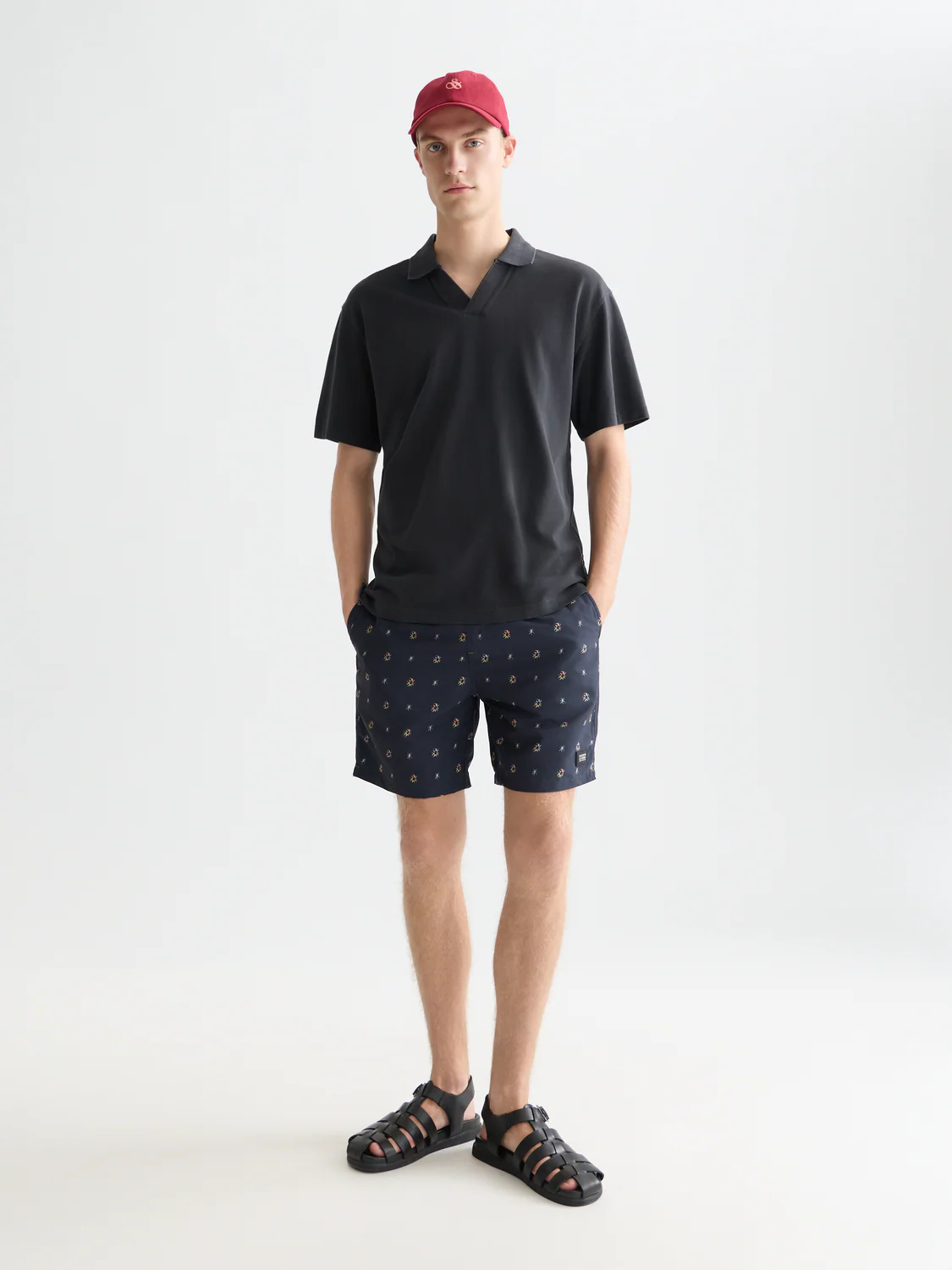 3 crosses pique relaxed garment-dyed polo - Image 9