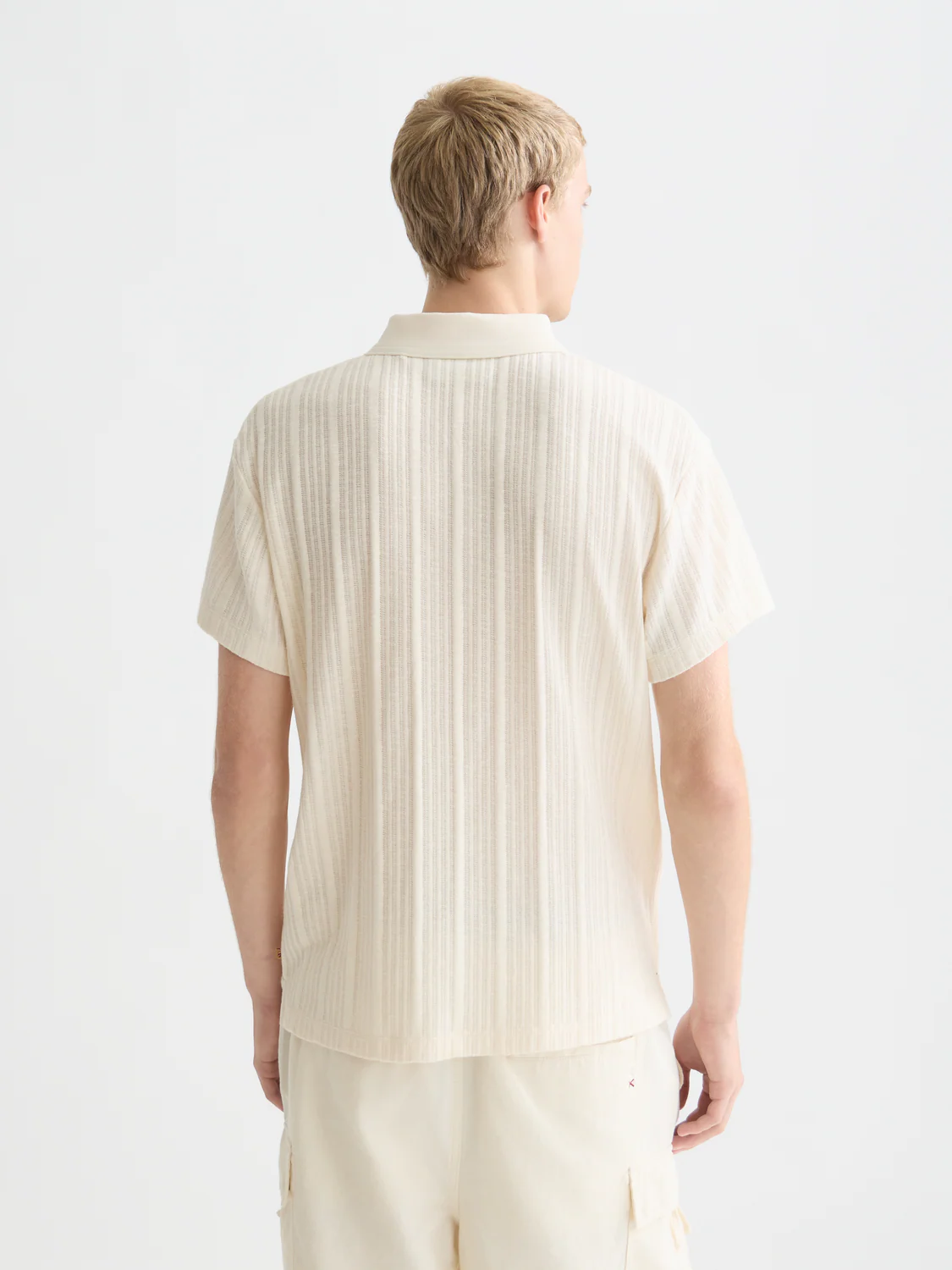 Structured ribbed relaxed polo - Image 11