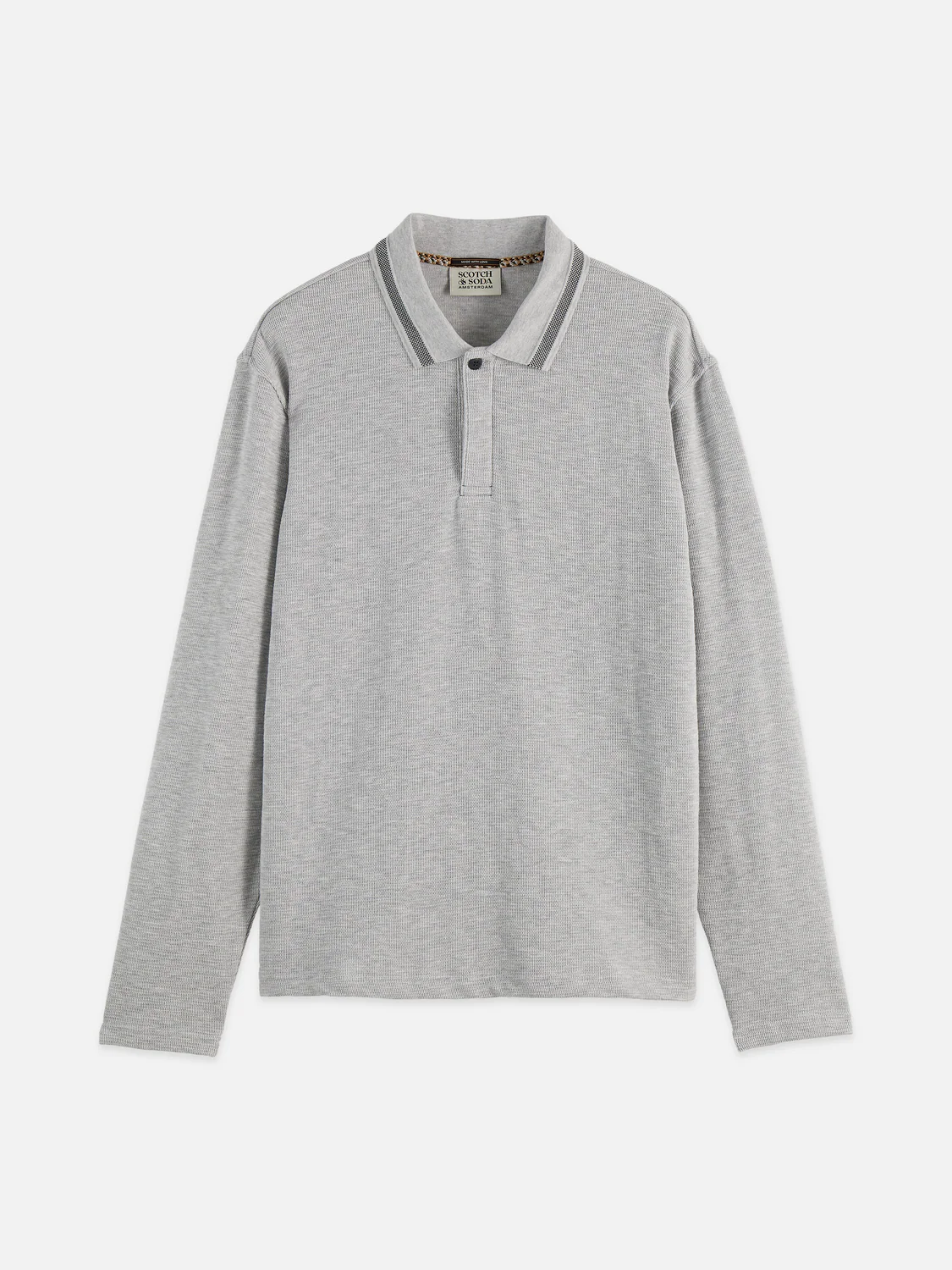 Structured relaxed long-sleeved polo - Image 5