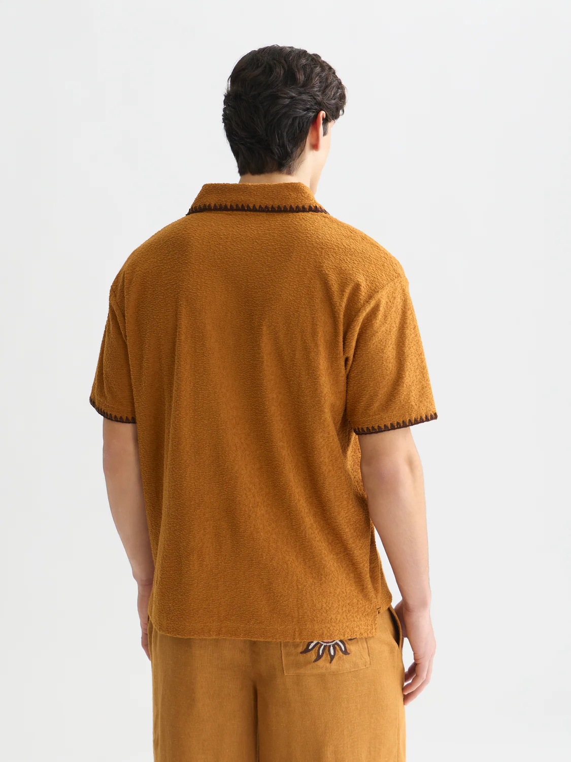 Relaxed jacquard towelling polo - Image 4