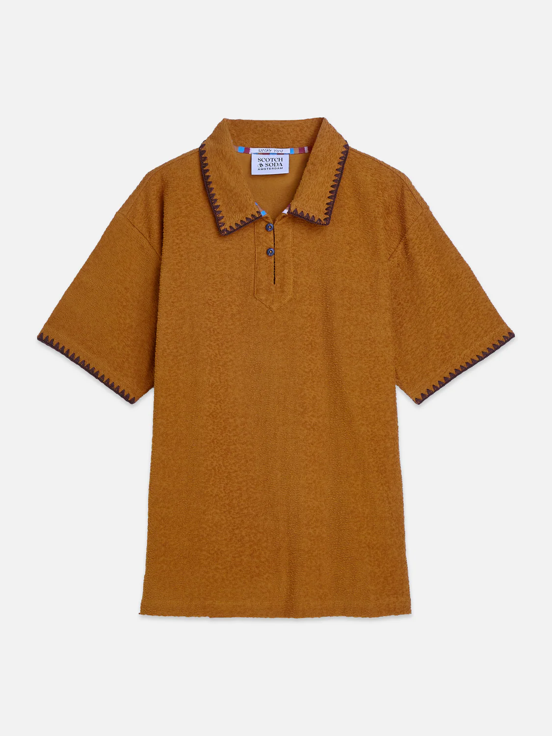 Relaxed jacquard towelling polo - Image 5