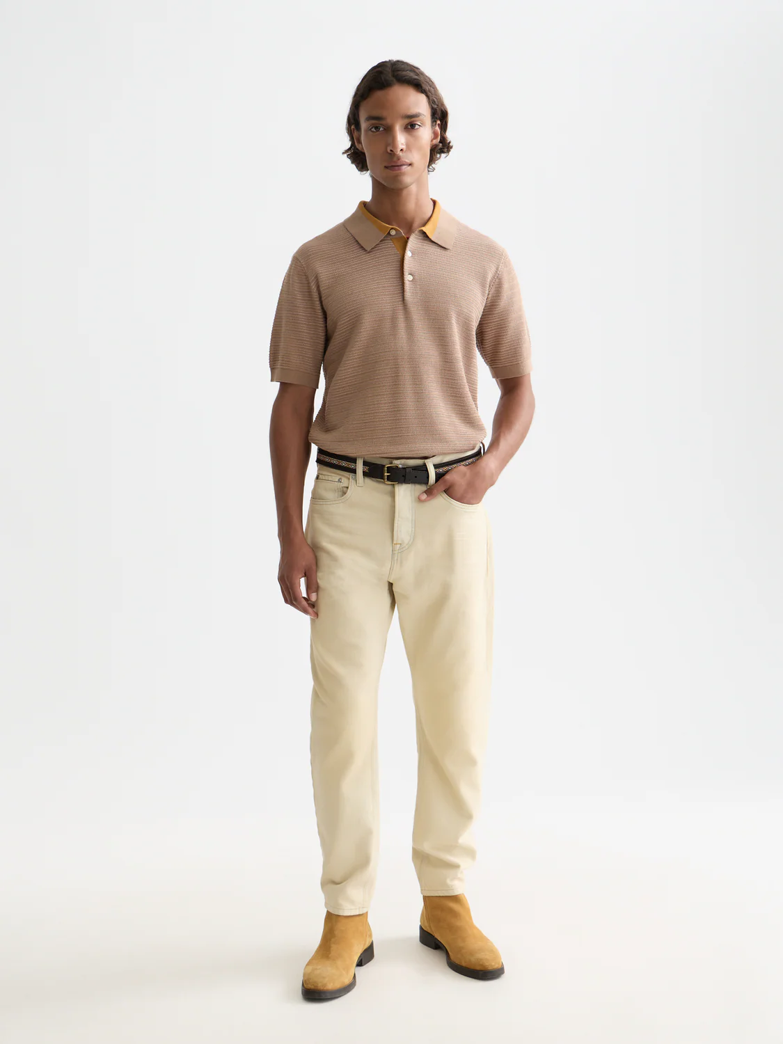 Structured knitted polo - Image 2