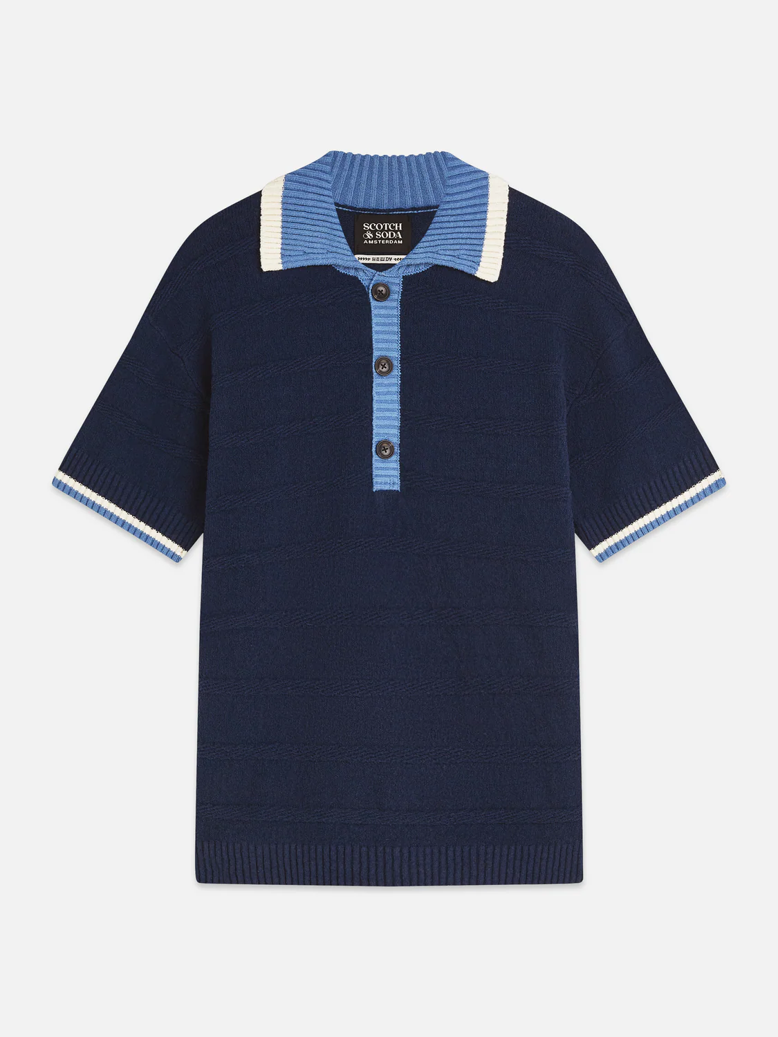 Structured knitted loose polo - Image 12
