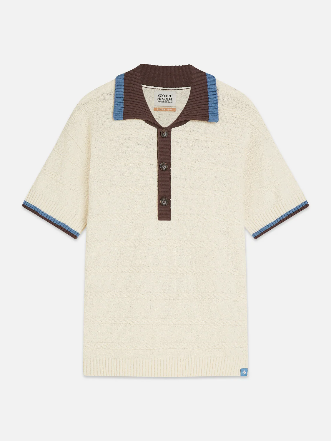 Structured knitted loose polo - Image 5