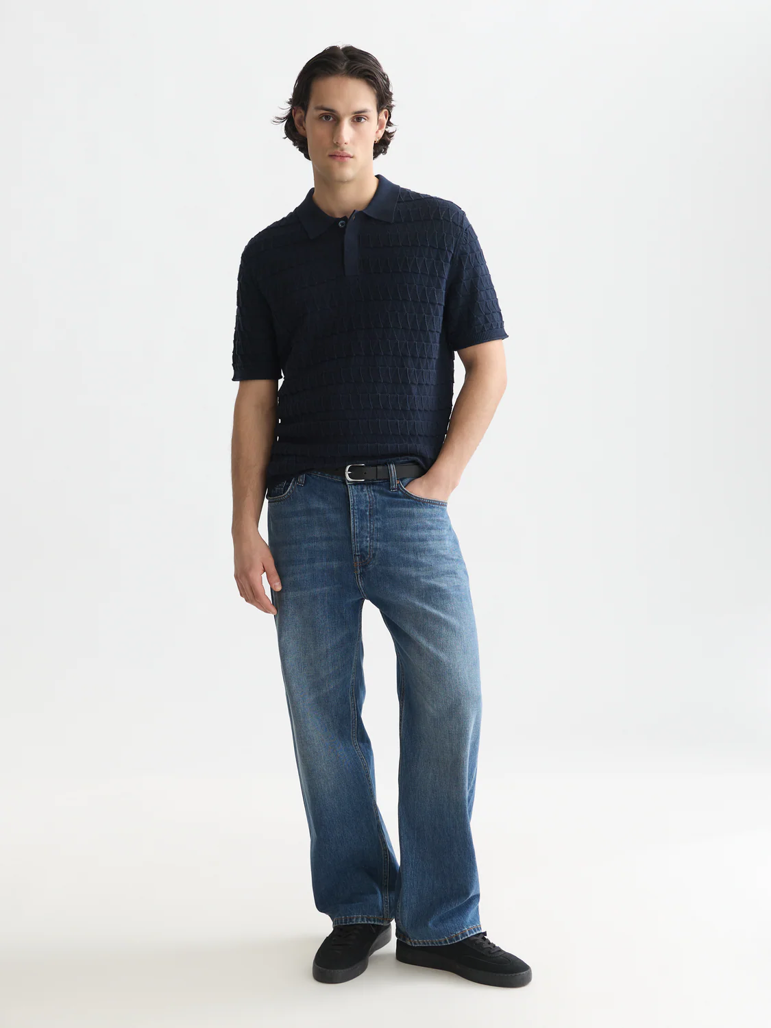 Pointelle knitted polo - Image 16