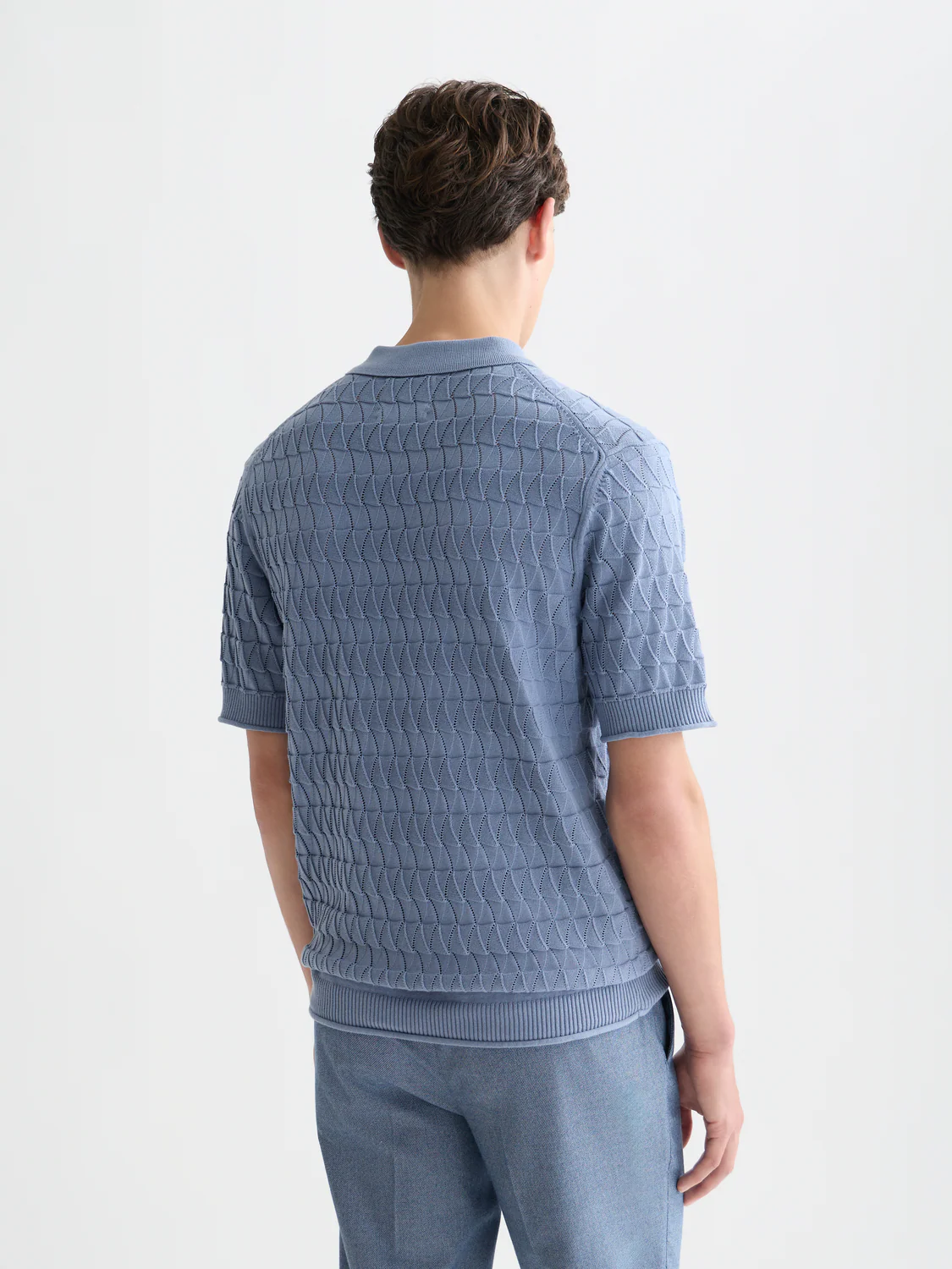 Pointelle knitted polo - Image 4