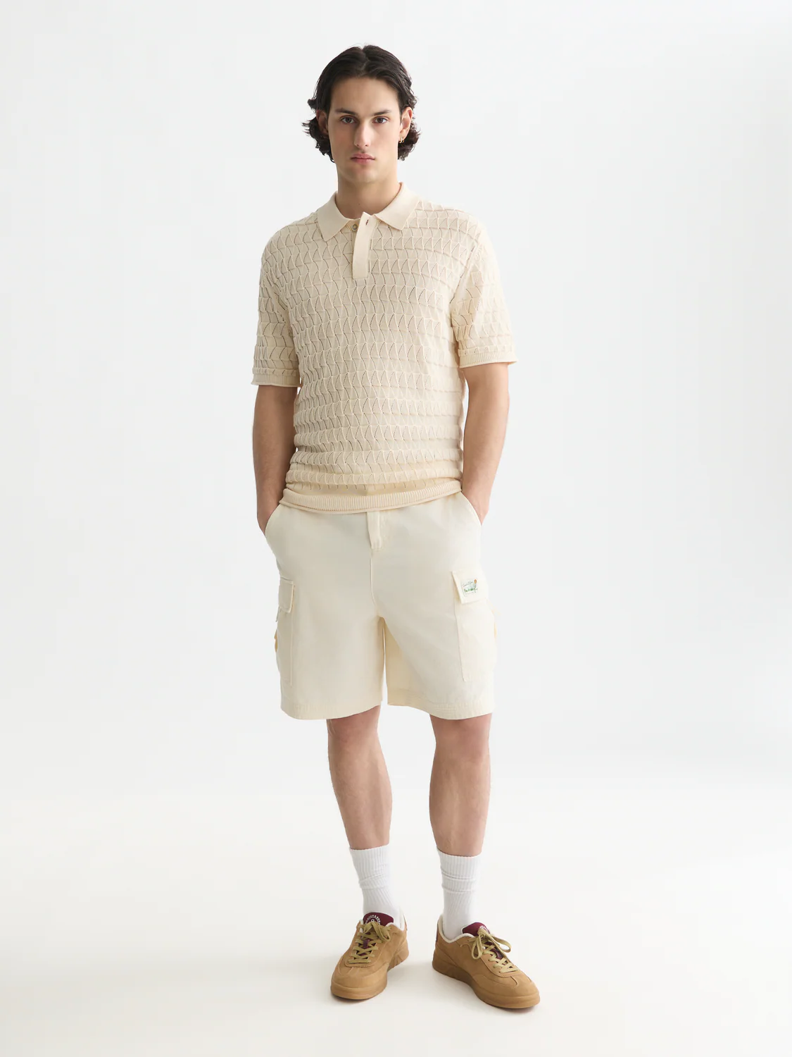 Pointelle knitted polo - Image 9