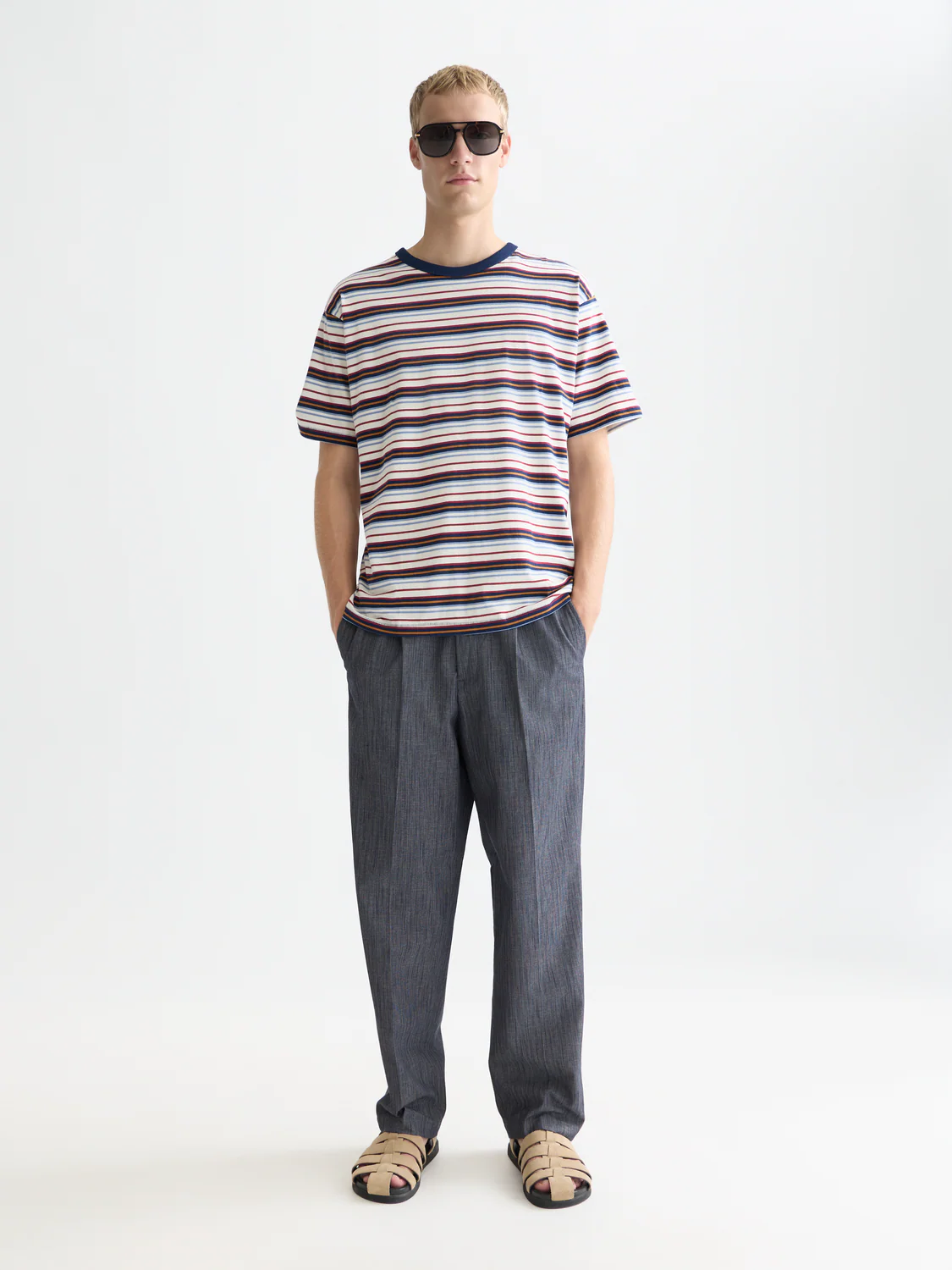 Relaxed yarn-dyed T-shirt - Image 2
