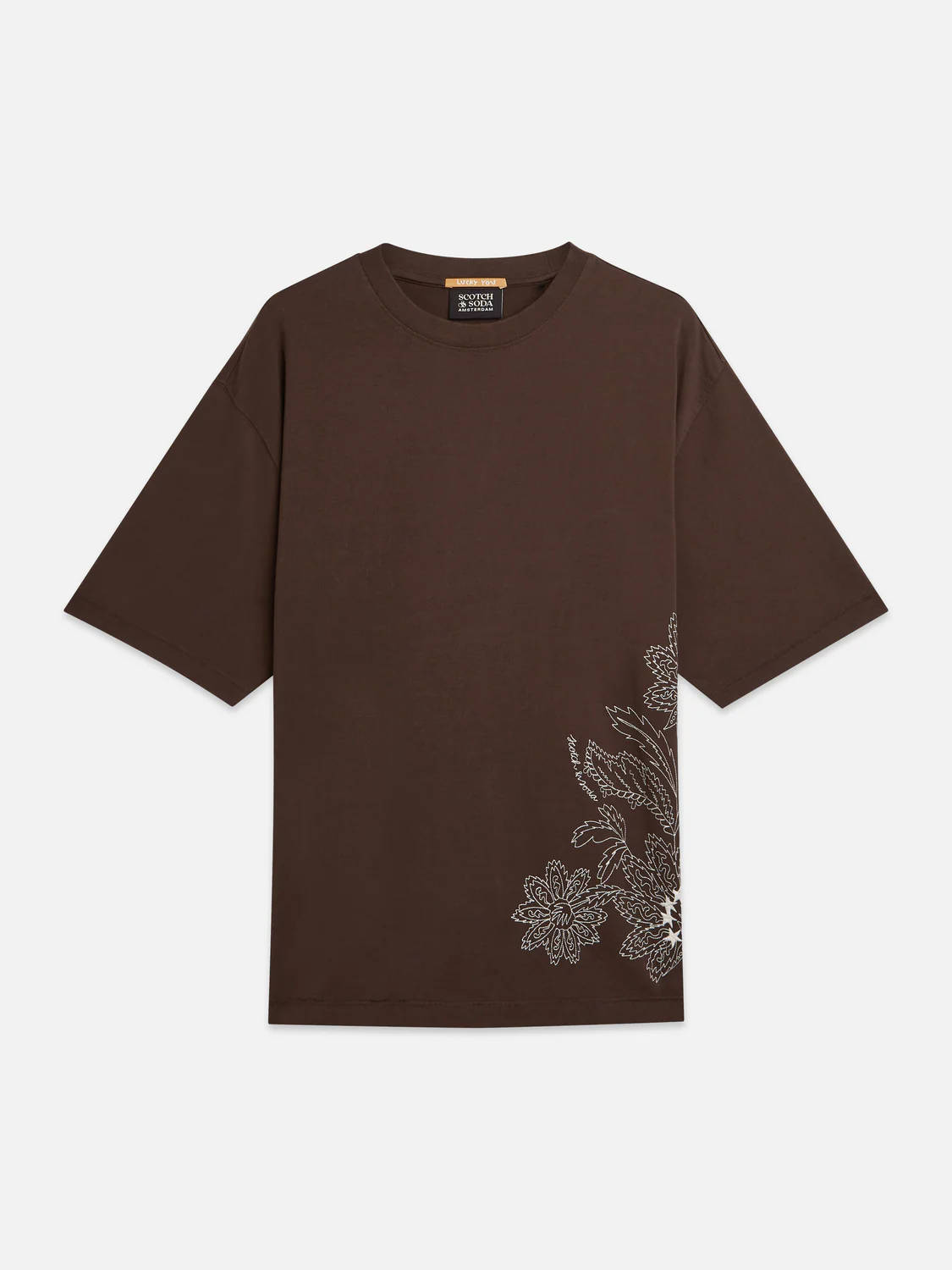 Embroidered artwork loose T-shirt - Image 5
