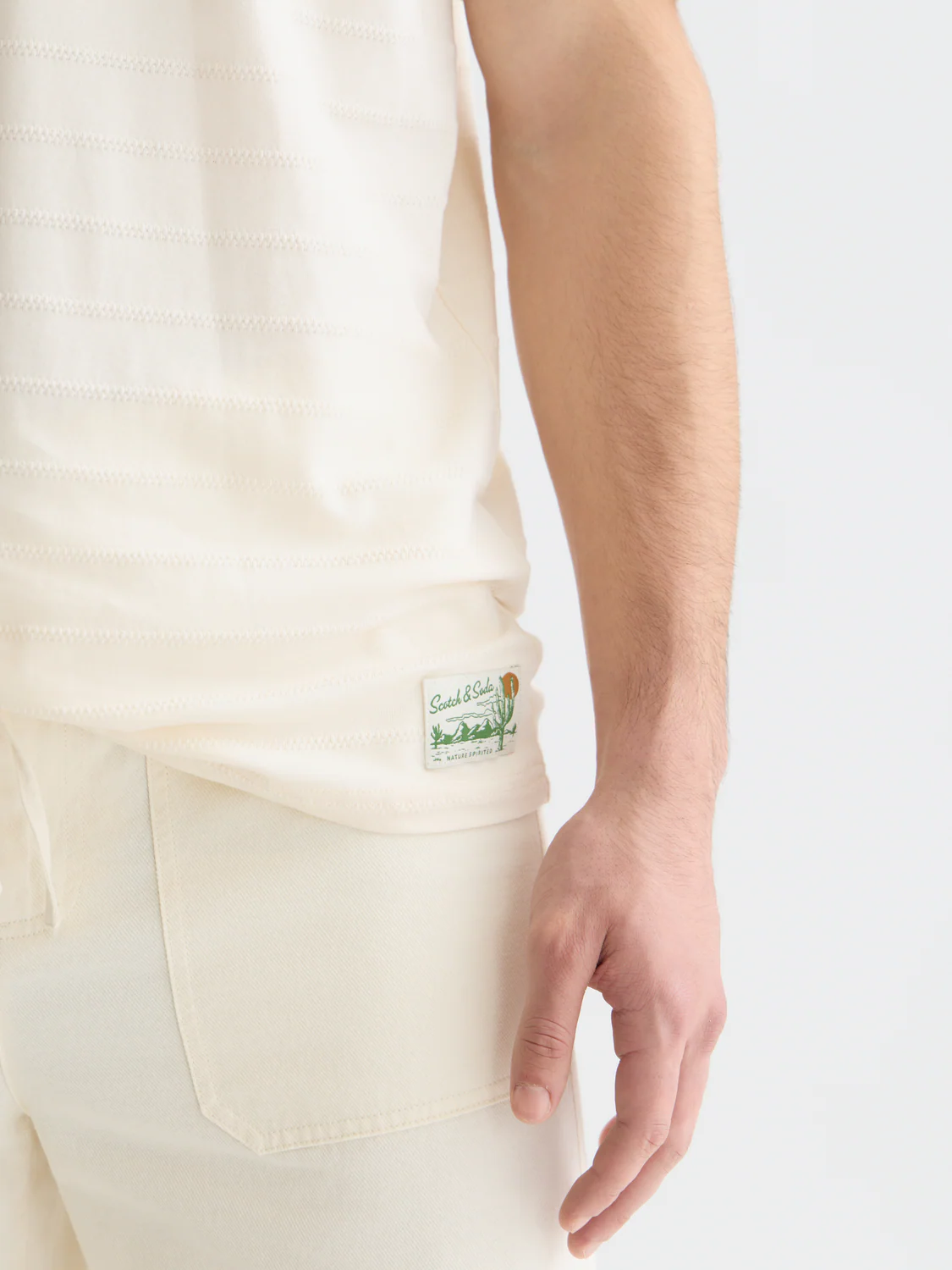 Structured jacquard relaxed T-shirt - Image 10