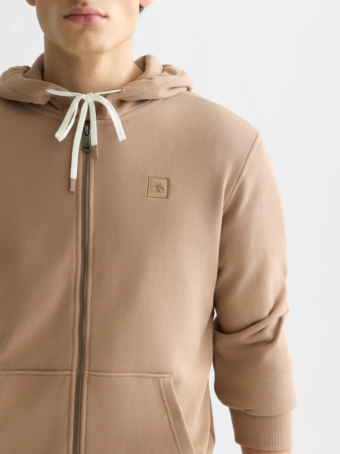 Logo badge zip-up hoodie - Image 3