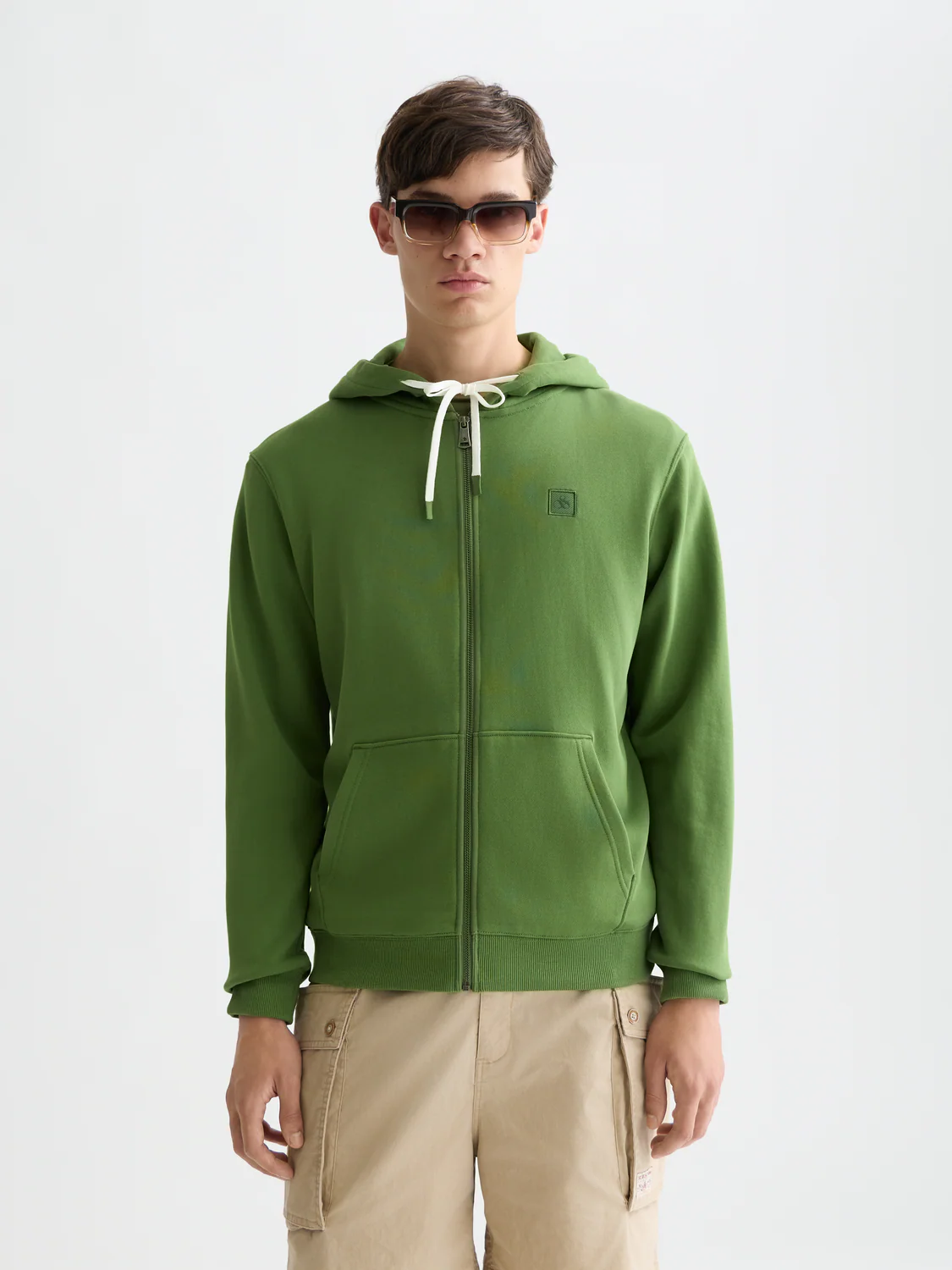 Logo badge zip-up hoodie - Image 8