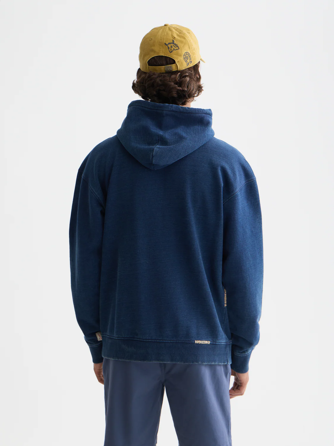 Worked out twisted indigo relaxed-fit hoodie - Image 4