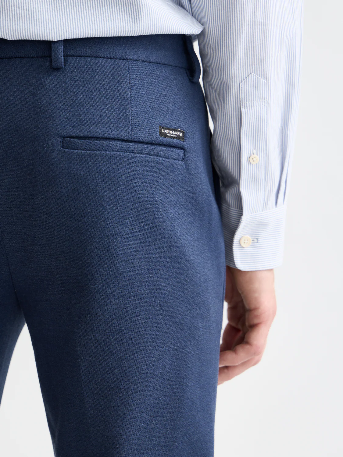 Seasonal Essentials Mott tailored cotton blend jersey chino - Image 3