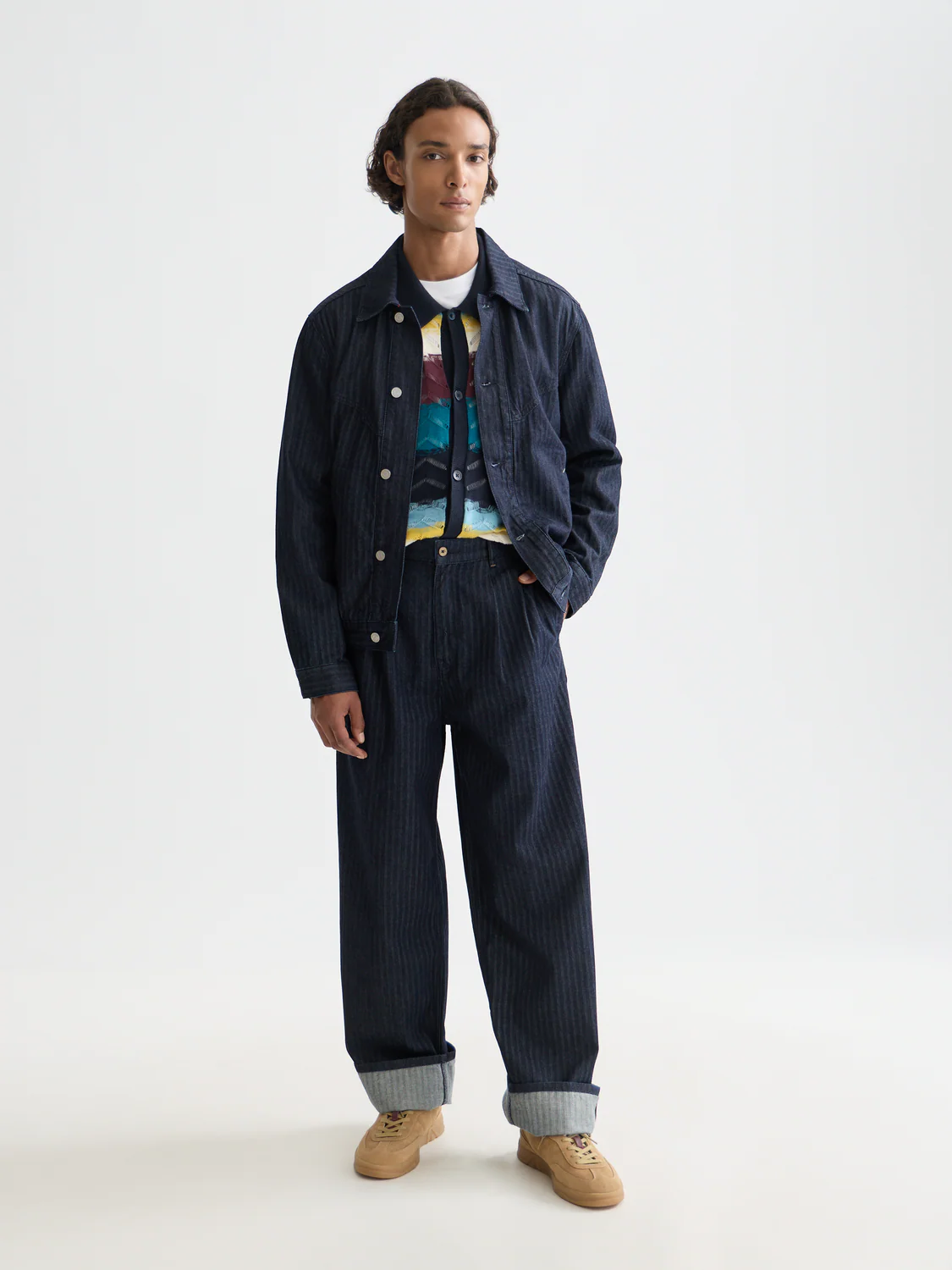 Seasonal loose denim chino