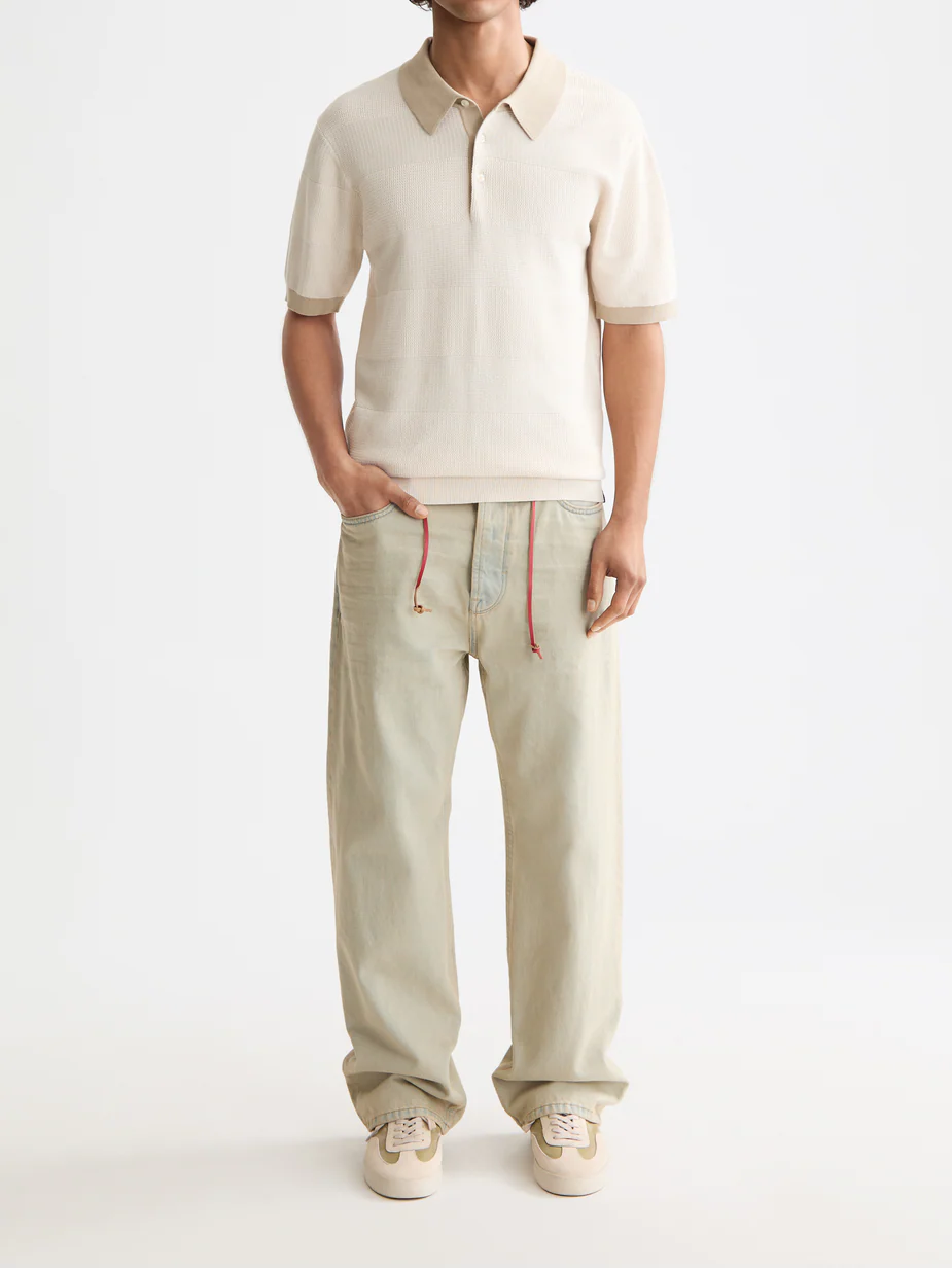 Knitted striped polo - Image 9