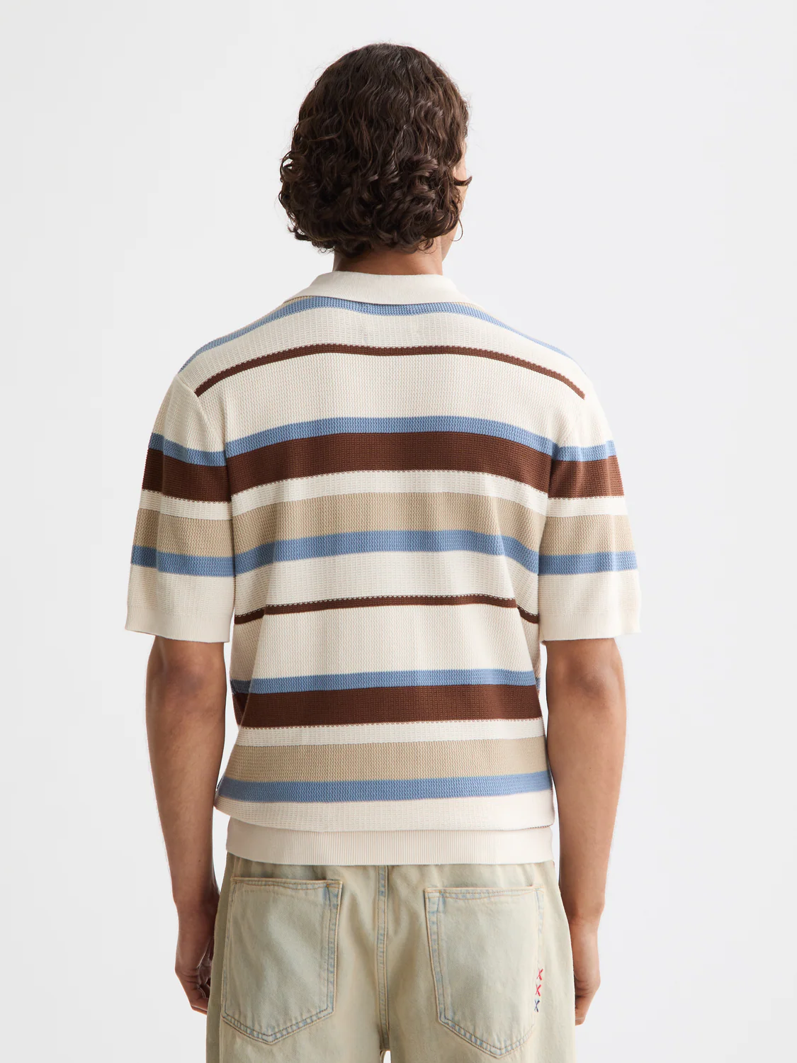 knitted striped polo - Image 4