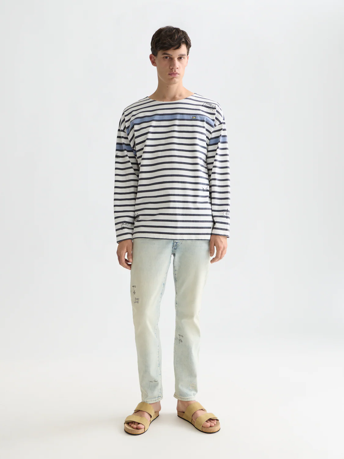 Scotch & Soda x Basquiat Breton Striped Long Sleeve T-Shirt - Image 2