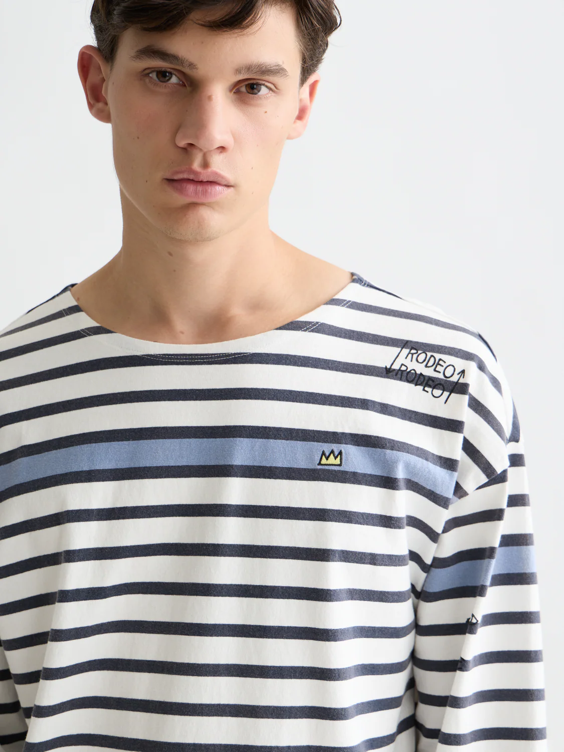 Scotch & Soda x Basquiat Breton Striped Long Sleeve T-Shirt - Image 3
