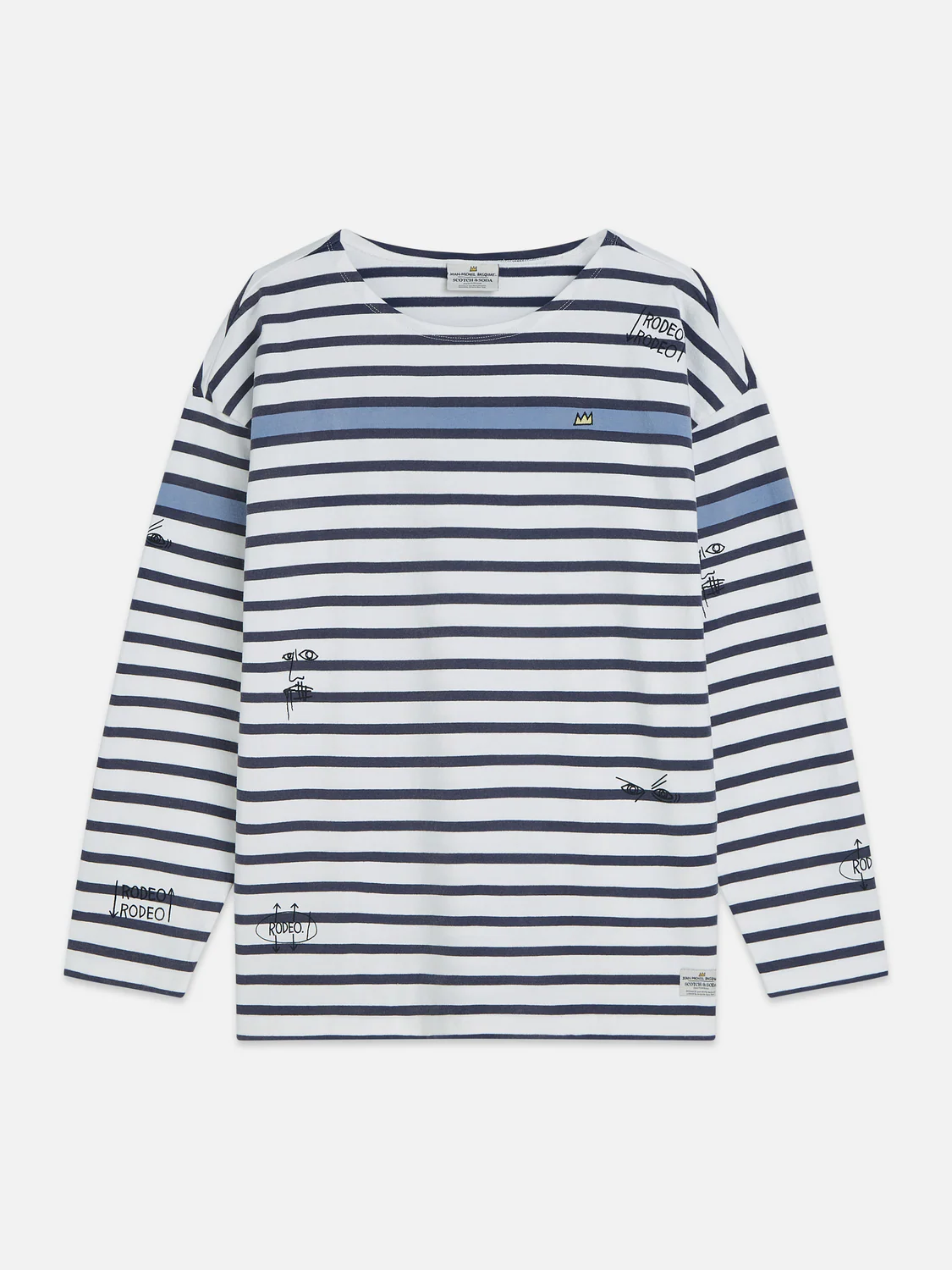 Scotch & Soda x Basquiat Breton Striped Long Sleeve T-Shirt - Image 5