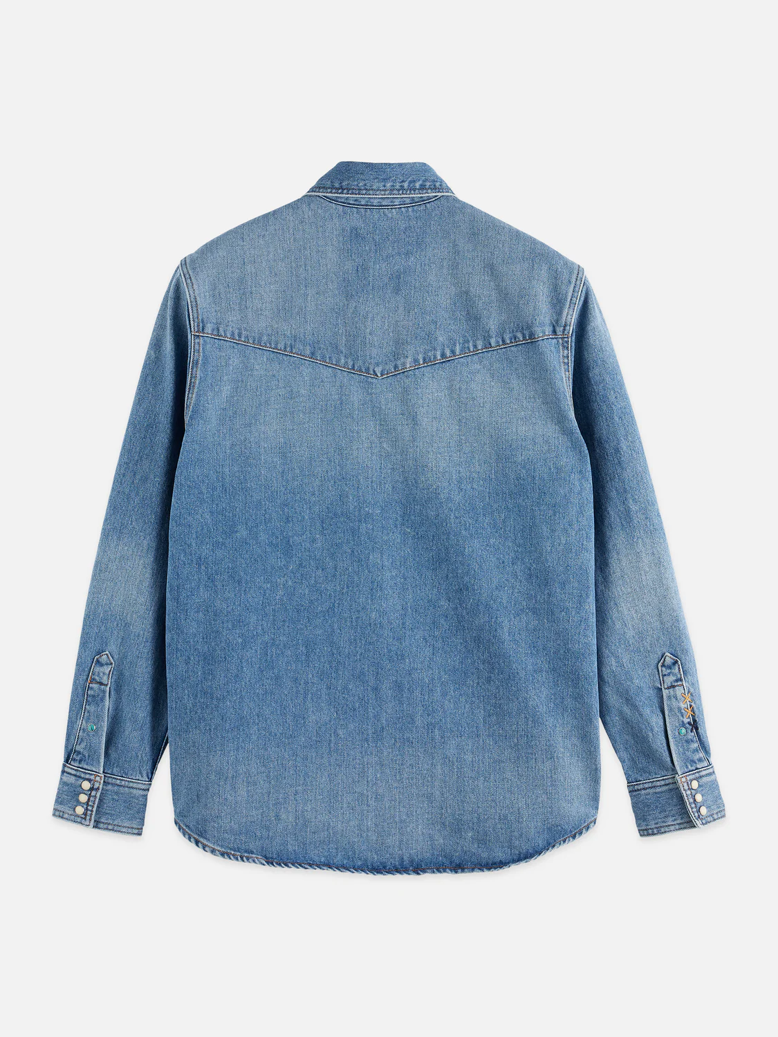 Washed denim shirt with western details - Image 6