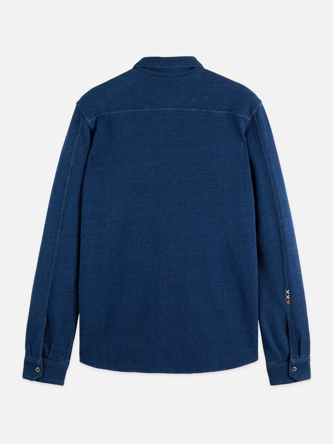 Washed indigo textured jersey shirt - Image 6