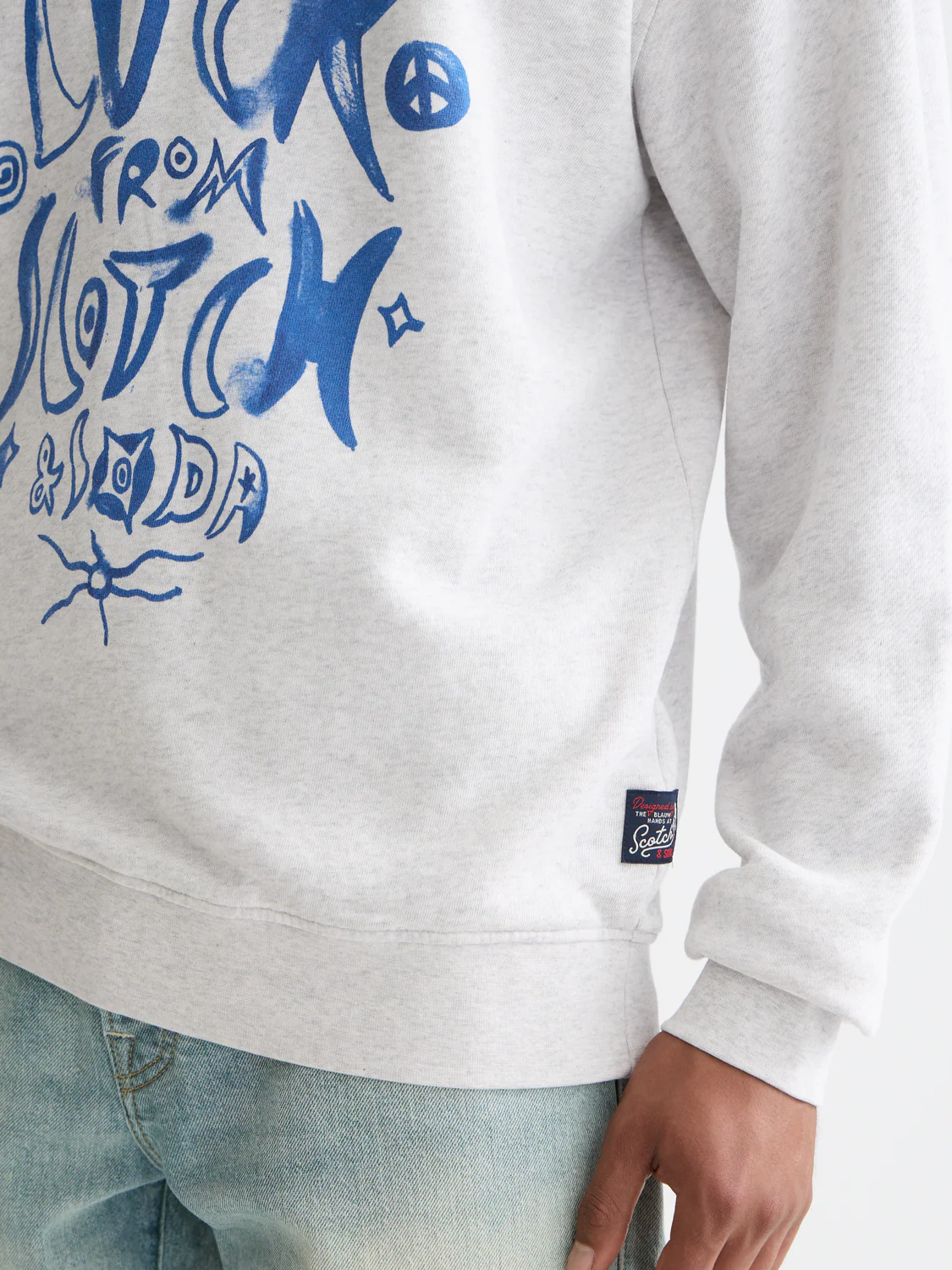 Washed denim graphic sweat - Image 3