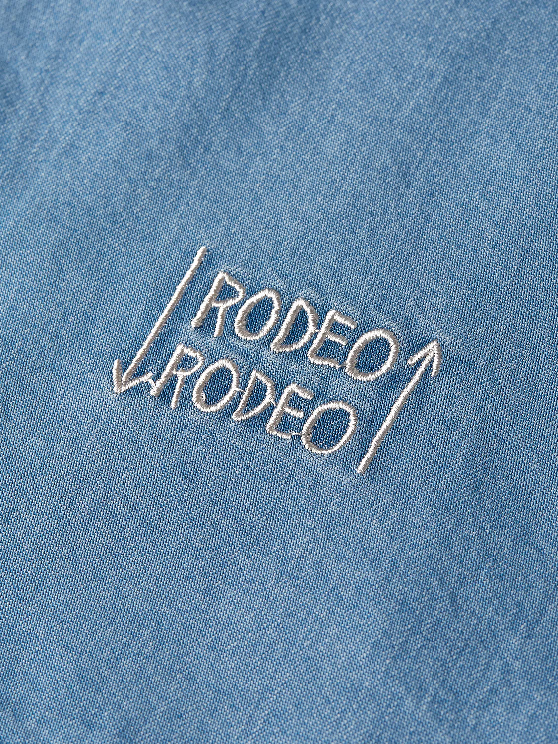 Scotch & Soda x Basquiat Indigo Tencel Relaxed Short-Sleeved Shirt - Image 7