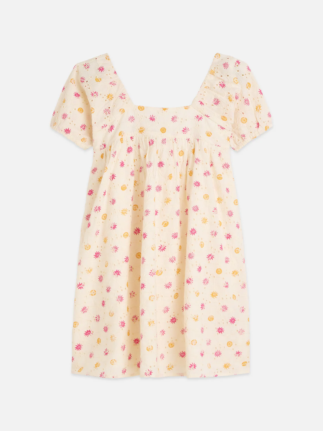 Girls Printed embroidered cotton dress - Image 5