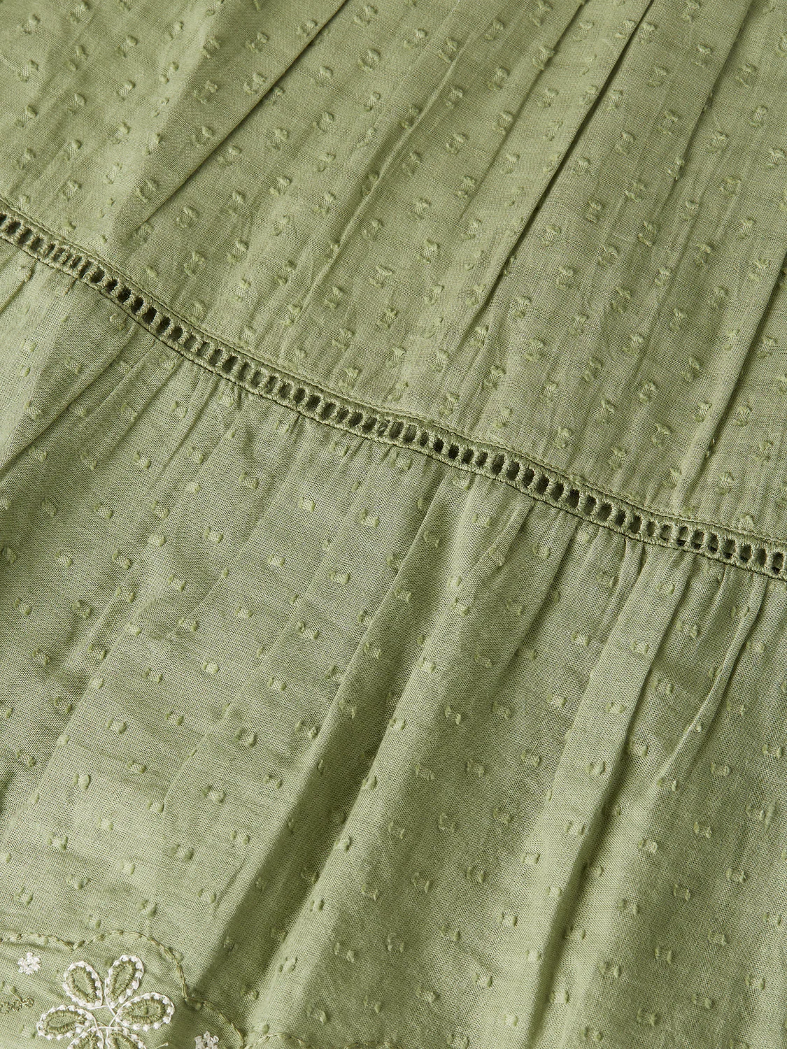 Girls Embroidered jacquard cotton dress - Image 3