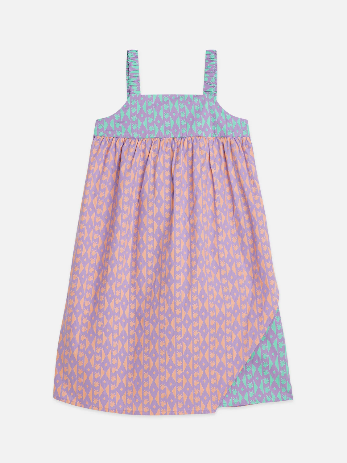 Girls print cotton strap dress - Image 2