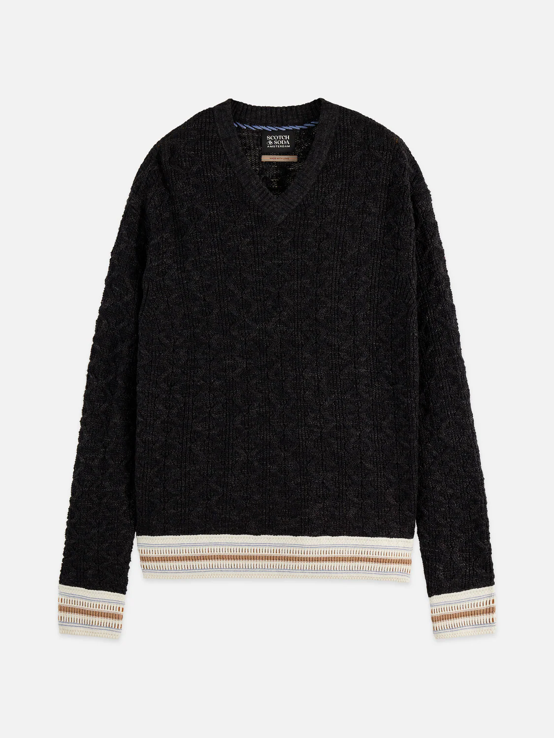V-Neck cable loose pullover - Image 6
