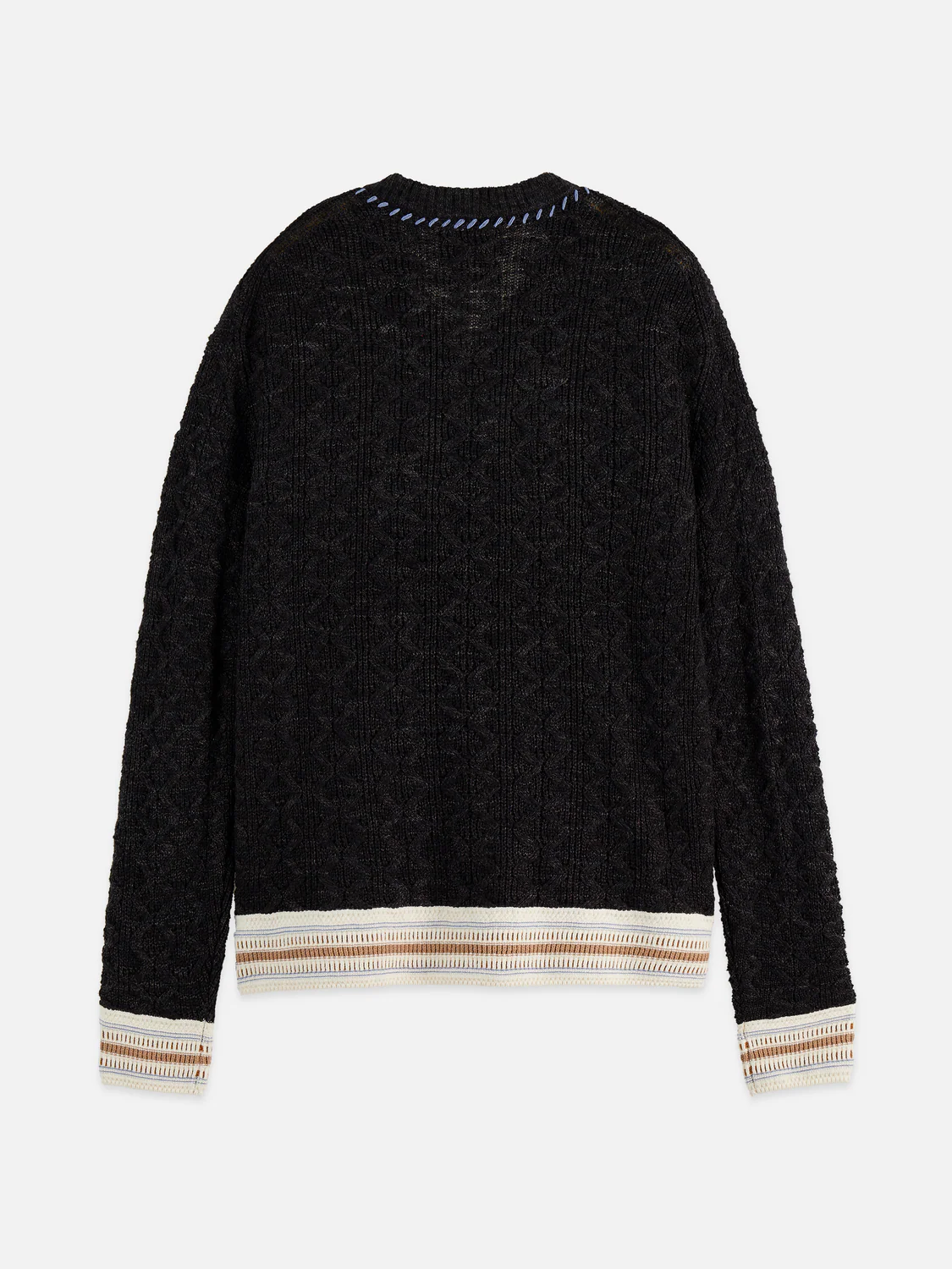 V-Neck cable loose pullover - Image 7