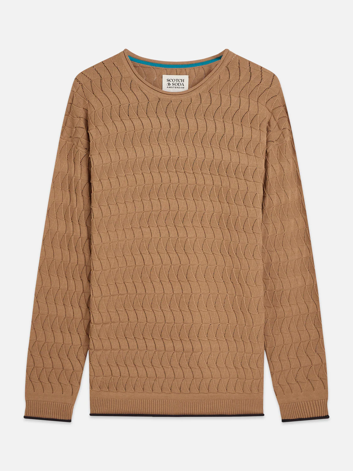 Pointelle dropped shoulder pullover - Image 5
