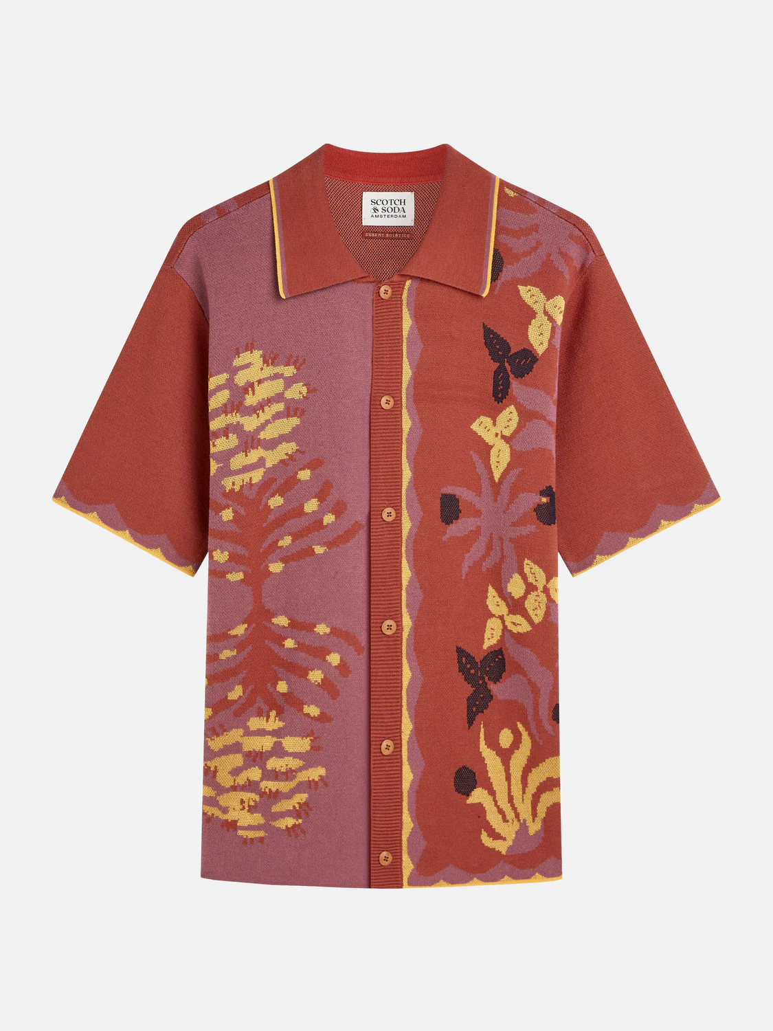 Knitted jaquard short sleeve shirt - Image 5