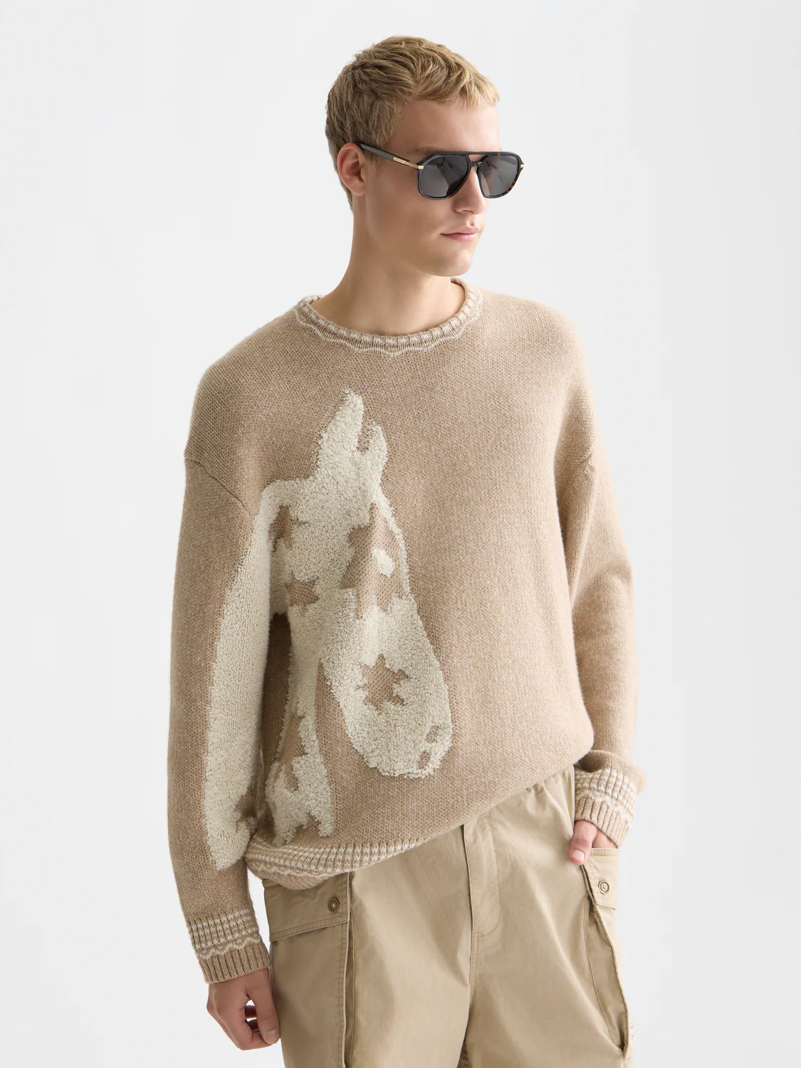 Jacquard loose pullover - Image 3