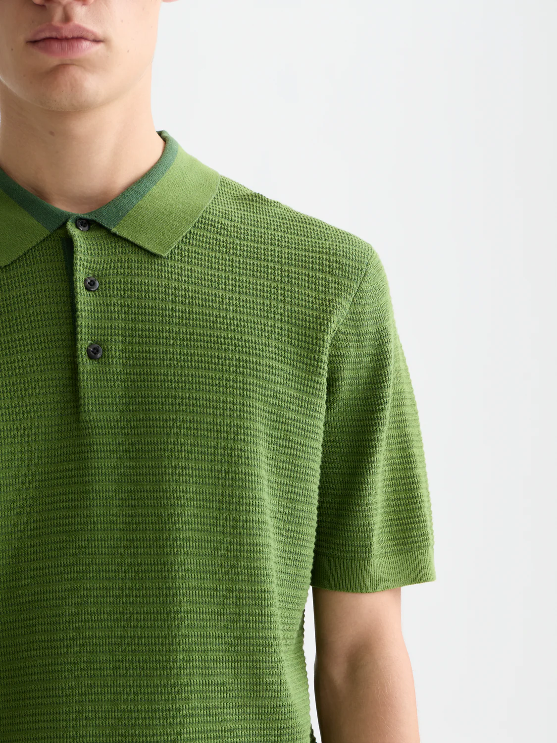 Structured knitted polo - Image 10