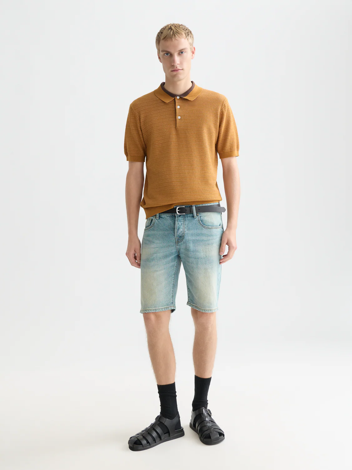 Structured knitted polo - Image 16