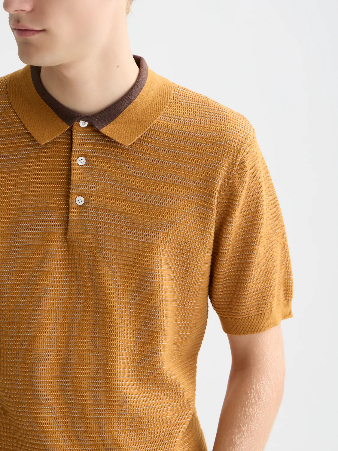 Structured knitted polo - Image 18