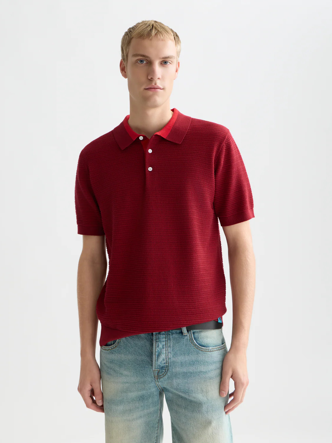 Structured knitted polo - Image 22