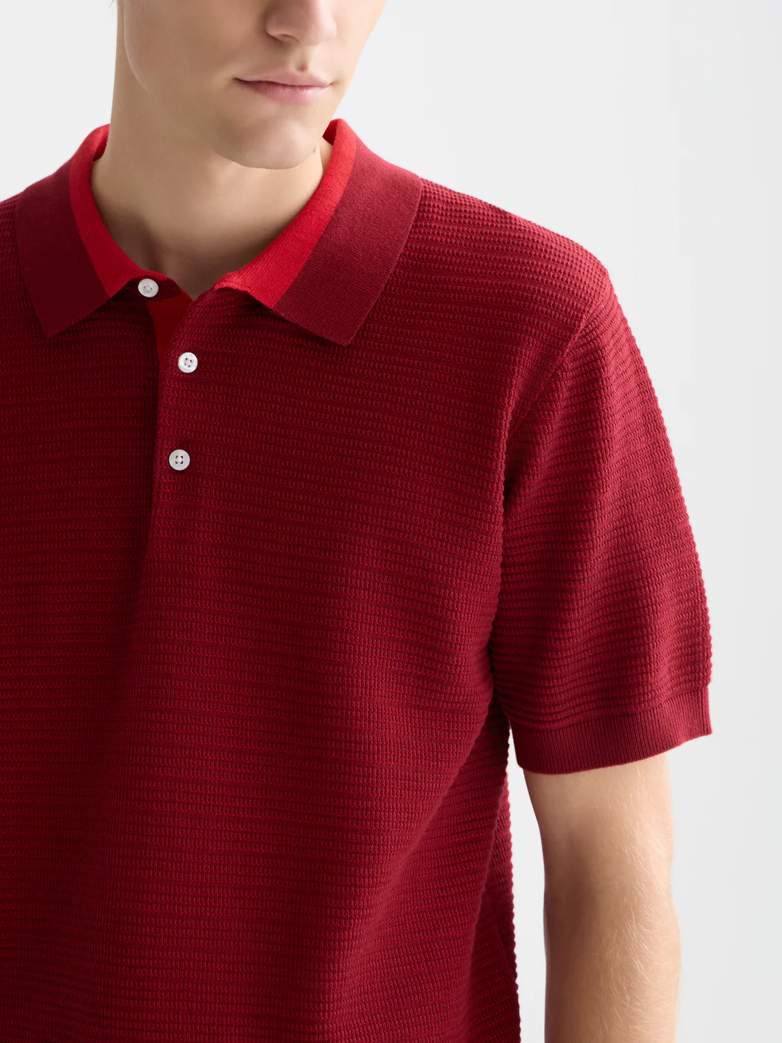 Structured knitted polo - Image 24