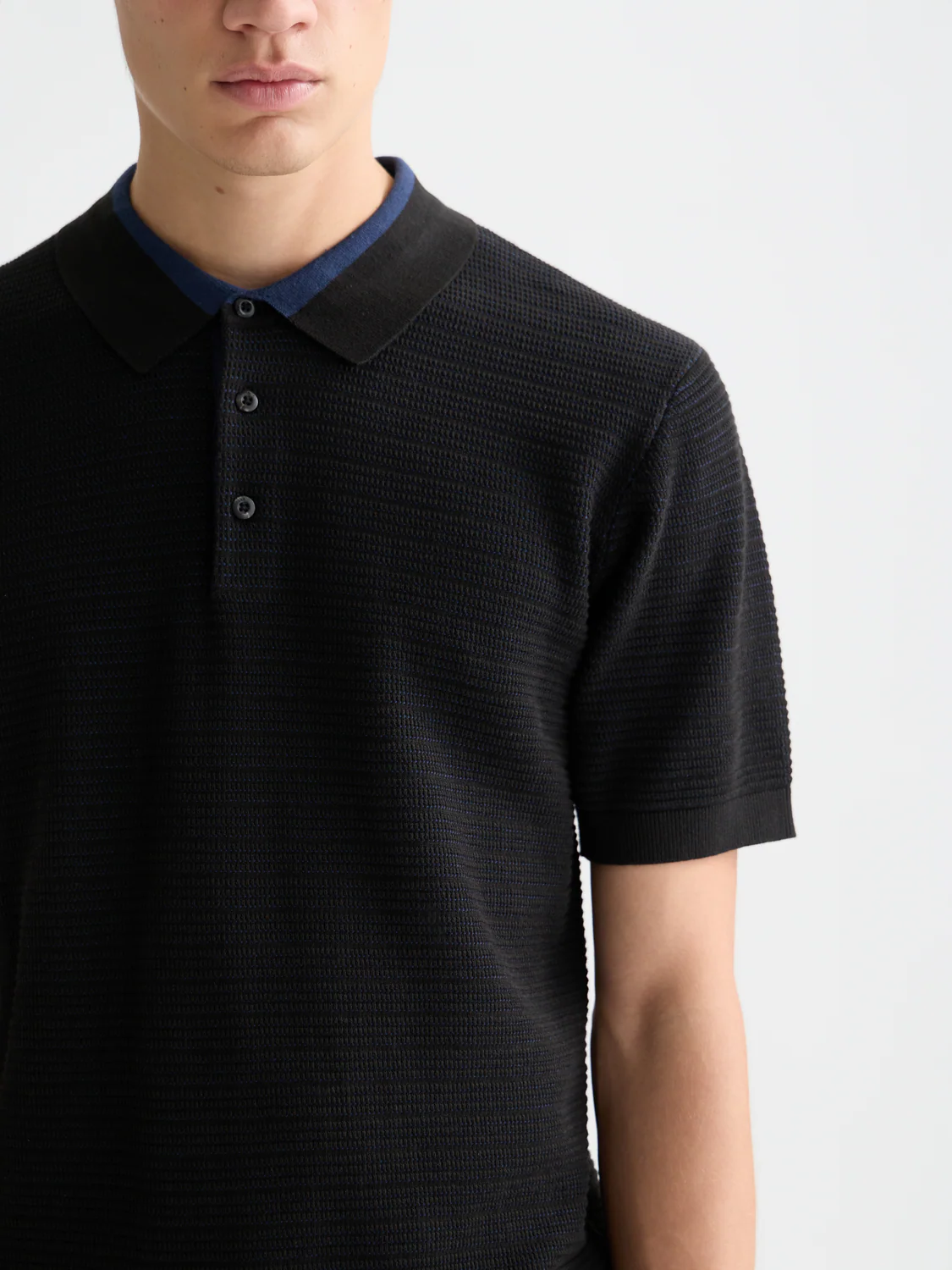 Structured knitted polo - Image 3